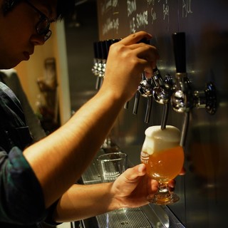 Our proud beer, with careful attention to the pouring method!