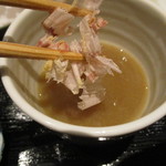 手打ち十割そば 振甫町 縁 - 蕎麦湯へのサービス→