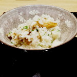 祇園 にし - フグの天ぷらの土鍋ご飯