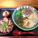 ひやあつ肉とろろ＆牛めしセット