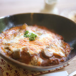 おうちごはん 野の - 焼きカレー、卵も入ってボリューム満点です。