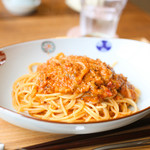 おうちごはん 野の - 野菜がタッビリのミートソーススパゲテジ、チーズも入ってとっても美味しい！！