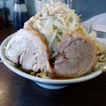 かじろうramen7 - ラーメン小、野菜マシ、あぶらマシ、にんにくマシ