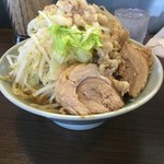 かじろうramen7 - ラーメン小、野菜マシ、あぶらマシ、にんにくマシ