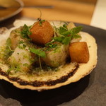 ホタテ、海老芋