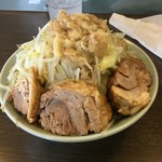 かじろうramen7 - ラーメン小、野菜マシ、あぶらマシ、にんにくマシ、豚きれこ入り