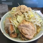 かじろうramen7 - ラーメン小、野菜マシ、あぶらマシ、にんにくマシ