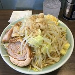 かじろうramen7 - ラーメン小、野菜マシ、あぶらマシ、にんにくマシ