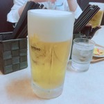 とんかつレストラン つくし亭 - 生ビール 大（580円）【平成29年11月14日撮影】