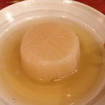 もつ焼き 三朝 - 大根もデカい！（100円）