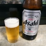 立呑み処まる - アサヒスーパードライ(大瓶)