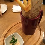 天ぷらバル エビスコ - 海老チーズ春巻き