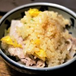 にほん酒と肴 酔音 - 豚と白菜の柚子胡椒・土鍋ご飯　1,200円