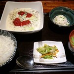 ビストロ 逗屋 - エビと白菜のクリーム煮定食