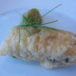 アーリア ディ タクボ - 穴子のフリット　炭焼きにした長茄子のたたきとＵＰ１（11.4月）