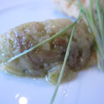 アーリア ディ タクボ - 穴子のフリット　炭焼きにした長茄子のたたきとＵＰ２（11.4月）