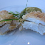 アーリア ディ タクボ - 穴子のフリット　炭焼きにした長茄子のたたきと　断面（11.4月）