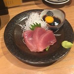 酒房 ワビスケ - ミナミマグロの黄身醤油 390円