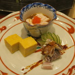 鮨 山浦 - 29年11月　北海道噴火湾　子持ち蝦蛄、真鱈白子、玉子