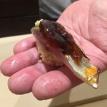 寿司 中川 - 〆鯖にポン酢のジュレ乗せ