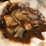 郷土料理 炉ばた 俺ん家 - 牡蠣味噌で頂きます。