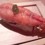 鮨げん家 - 海老 + ほたるいか