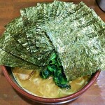 はねだ家 - ラーメン650円麺硬め。海苔増し100円。