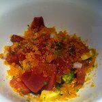 ポンテ ベッキオ - マグロとカラスミ　半熟卵　前菜