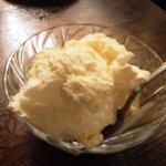 空豆 - デザートのバニラアイス