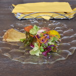 セストセンソ - クレープ　サラダ　サラミ　カボチャのサラダ