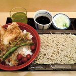 いわもとQ - いわもとＱ 赤坂店 天丼セット（もりそば） ６８０円