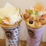 クレープリー チロル - ホワイトクイーン ラフランスブーケ(1100円)とアップル＆ラズベリーパイ(950円)
