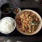 チャンプルー食堂 - ふーチャンプルー定食（600円）