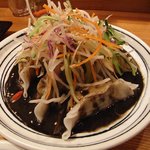 中国料理 堀内 - 水ギョウザ黒ゴマだれ