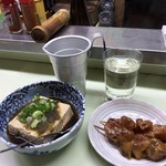 のんきや - どて焼き＋豆腐＋お酒