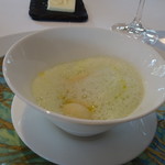 レストラン・モリエール - ◆ジャガイモのニョッキ、バジルソースで。 ニョッキの食感もいいですし、ほんのりバジル風味を感じるソースも良い味わい。