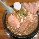 竹本商店 煮干センター アジト - 煮干そば（味噌）：８４０円＋チャーシュー（３枚）：２００円（各税込）【２０１７年１１月撮影】