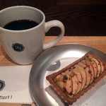 What a Tart! - Roasted Apple & Blue Cheese / Hot Coffee