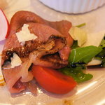 ダルクオーレ - オードブル内の黒毛和牛ミスジの網焼き