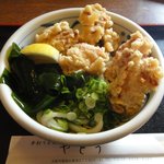 やとう - とり天ぶっかけうどん冷（5個）800円