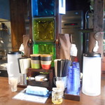 パイタンラーメン キャトル 鷹匠 - カウンター席目前風景