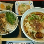 くるまや - うどんランチ(ミニ天丼付き)(税込780円)