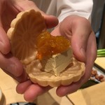 銀座 しのはら - フォアグラマンゴー最中