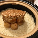 銀座 しのはら - 毛蟹とカニコロッケの炊き込みご飯