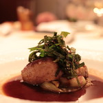ミクニ - ハンガリー産フォアグラのポアレ ハーブのサラダ バルサミコソース