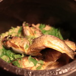 ミクニ - 子持ち鮎の炭火焼釜飯