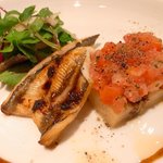 emuN - 穴子のテリーヌと、穴子の燻製の焼き物