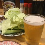 ビールで乾杯