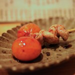 焼鳥 みずき - プリプリの”ヒモ”と澄んだ味の卵黄の”ちょうちん”