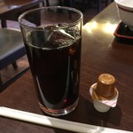 めしや 55 -  ★生姜焼き定食（580円）★サービス品の、アイスコーヒー